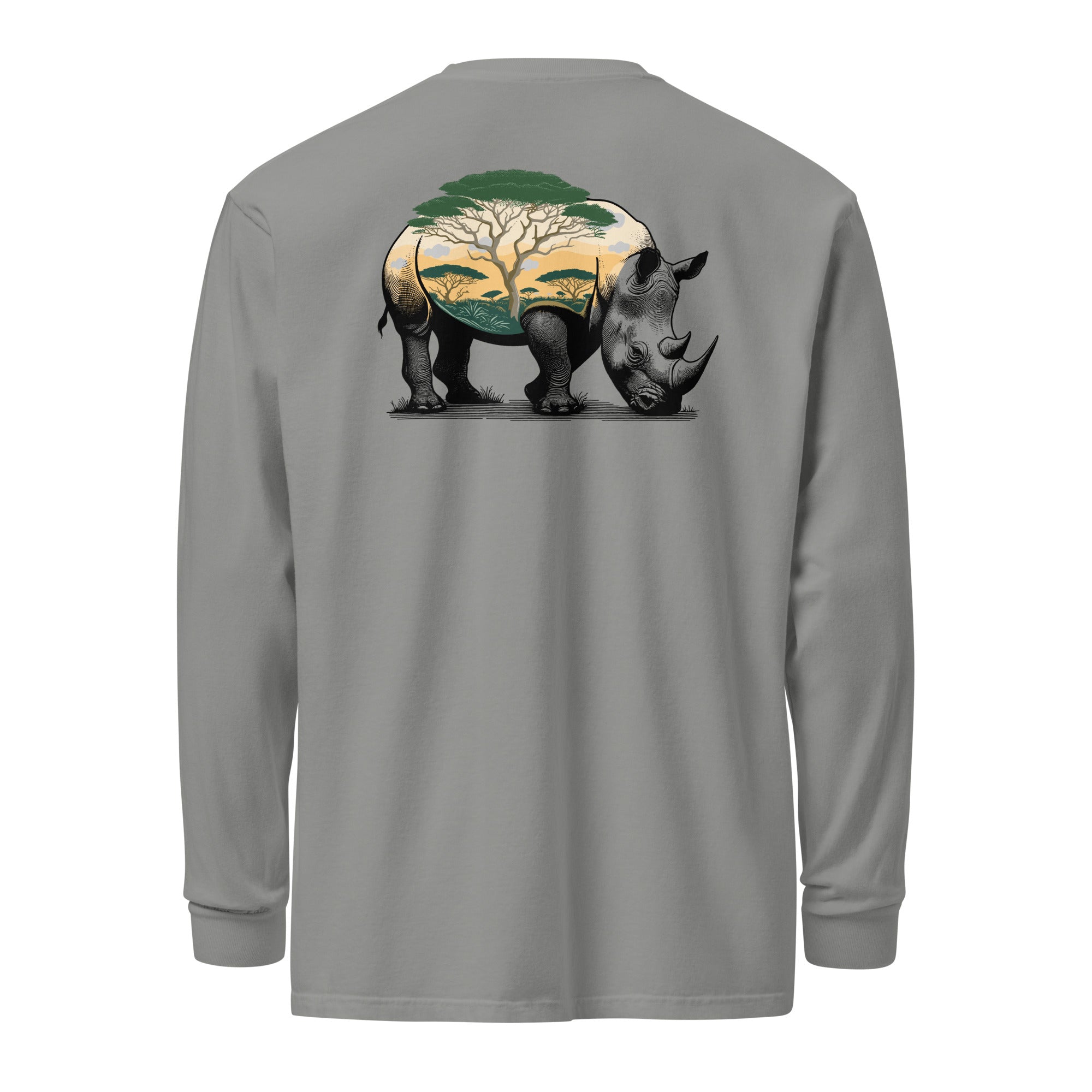 Colored Diceros Bicornis Heavy Weight Long Sleeve