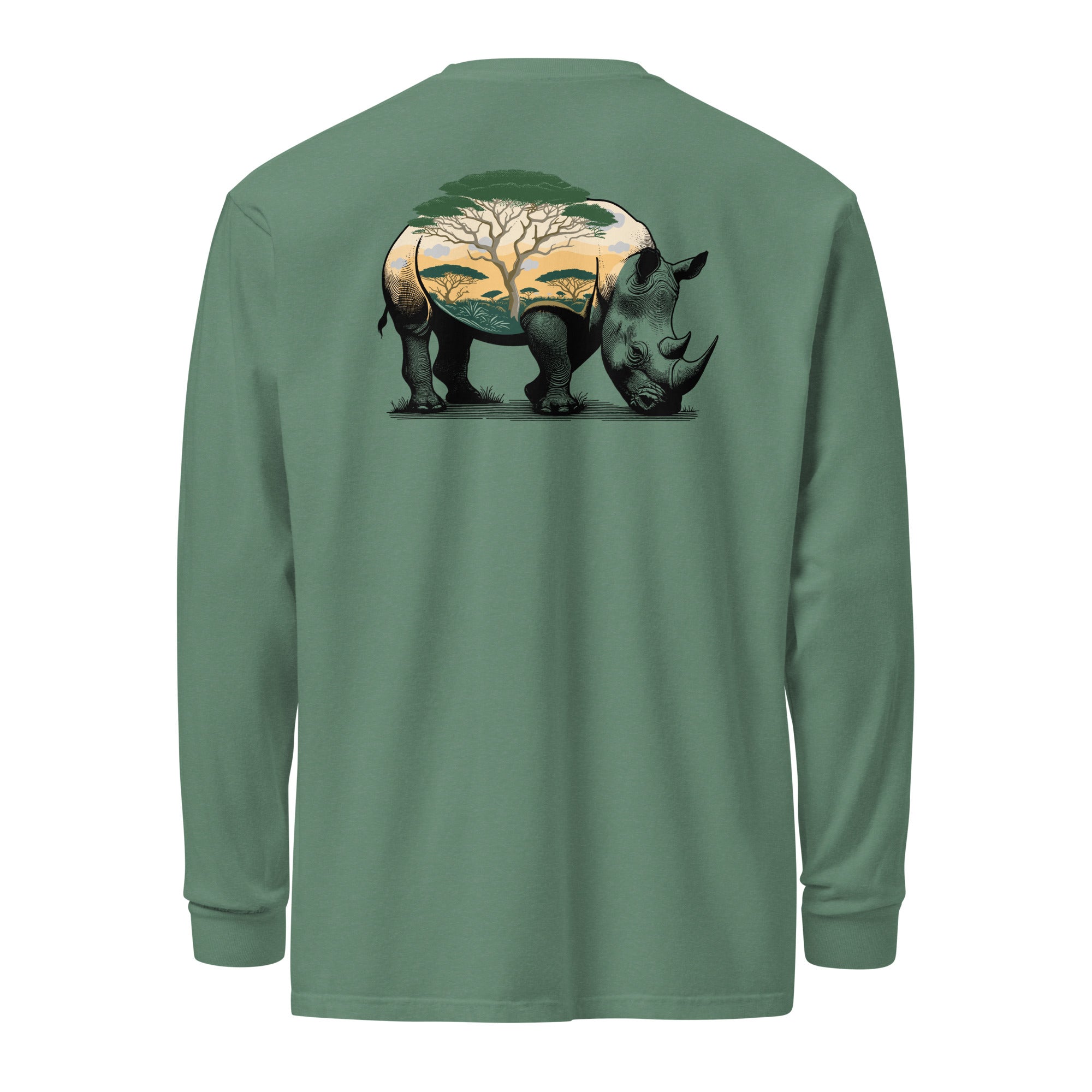 Colored Diceros Bicornis Heavy Weight Long Sleeve